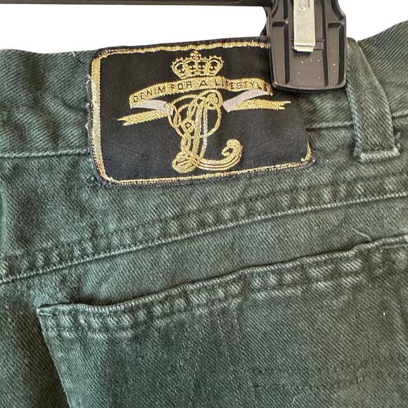 Laurel 90's Vintage High rise Green Jeans sz 40=8/M - Picture 7 of 14